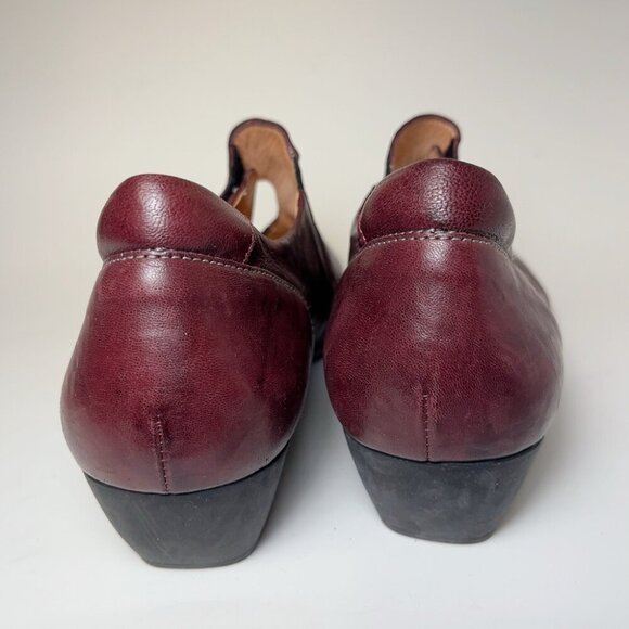 Think! Europe Womens 39 Burgundy Leather Comfort Mary Jane Shoes - Picture 8 of 15